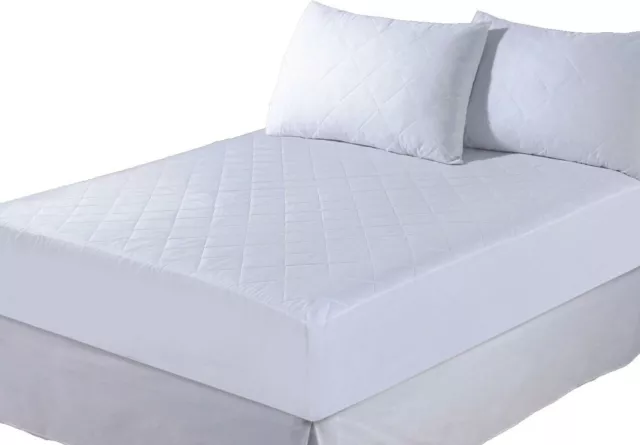 100 % fibre creuse 9 pouces protection matelas matelassée housse de lit ajustée en profondeur (TOUTES TAILLES)