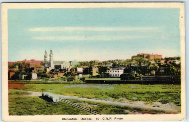 CHICOUTIMI, QUEBEC  Canada    Panoramic View     Postcard