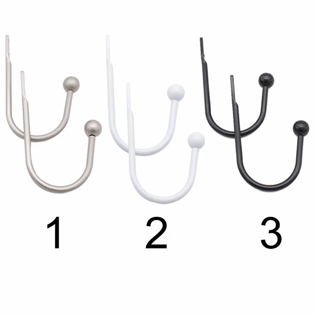 2Pcs Window Curtain Hold Backs U Shape Tie Back Hooks Metal Holdback Holder US 2