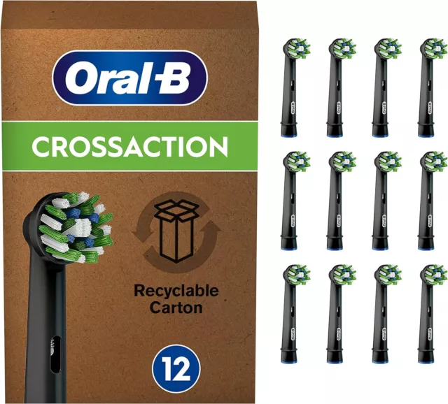 Oral-B Pro Cross Action Electric Toothbrush Head, X-Shape And Angled Bristles fo