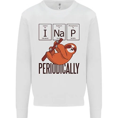 Felpa Maglione I Nap Divertente Tavola Periodica Pigri Geek Sonno Bambini