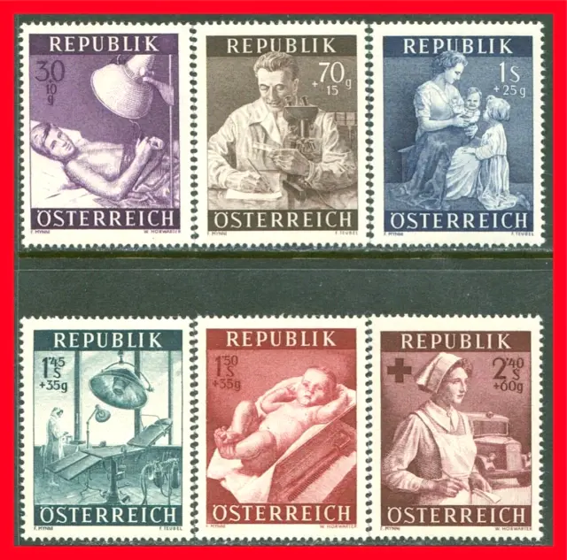 Austria Semi-postal Stamps Scott B288-B293, MH & MNH Complete Set!! A210