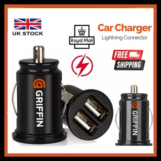 OFFICIAL GRIFFIN  USB In Car DUAL charger cigarette lighter adapter All Phones