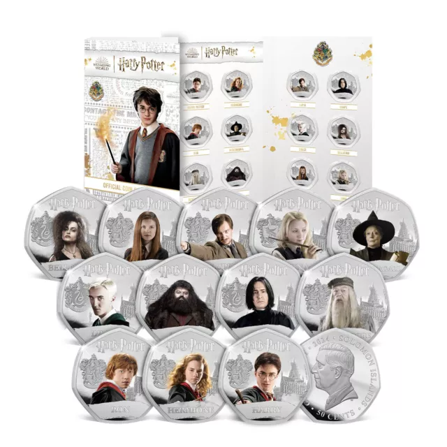 HARRY POTTER WIZARDING World Complete Silver Coin Collection 2024 12