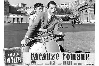 Poster Manifesto Locandina Vintage Cinema Film Vacanze Romane Audrey Hepburn