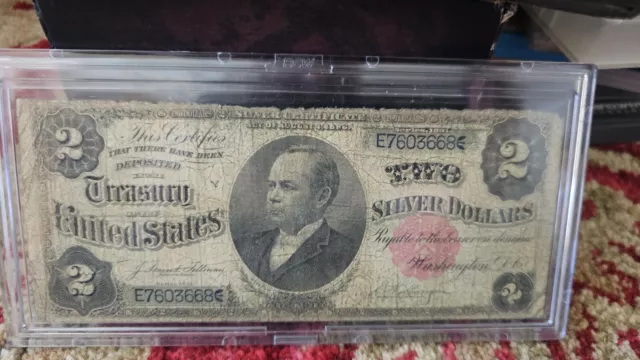 US 1891 $2 "Windom" Silver Certificate Note