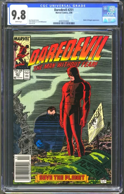 Daredevil #251 - Cgc 9.8 - Wp - Nm/Mt - Newsstand