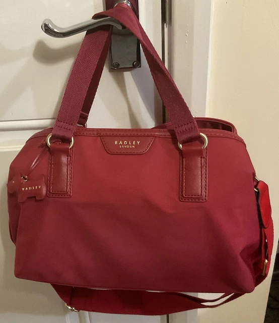 RADLEY ELIA MEWS Red Fabric Multiway Grab Bag 22.00 PicClick UK