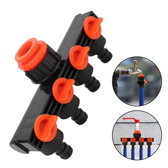 ROBINET DISTRIBUTEUR DE tuyau 4 voies connecteur d'arrosage de jardin