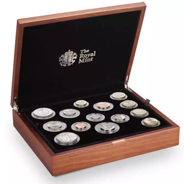 Royal Mint 2017 UK Premium Proof Coin Set 13 Coins and Medal FULL PACKAGING