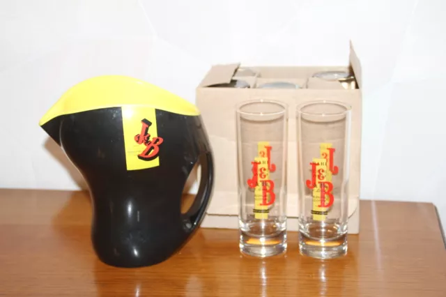 Lot Neuf / Ensemble J&B / 6 Verres Tubo  Whisky + 1 Sceau Glacons / Deco Bar