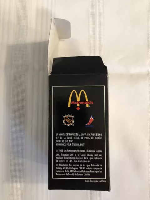 2003 McDonald's NHL Mini Trophies - Hart Trophy. NIB with Card. 2