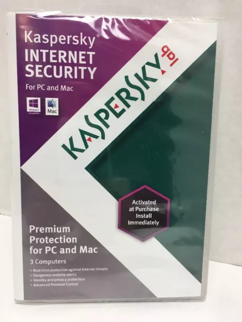 Kaspersky Internet Security PC and MAC 3 Computers Protection 2013 New & Sealed