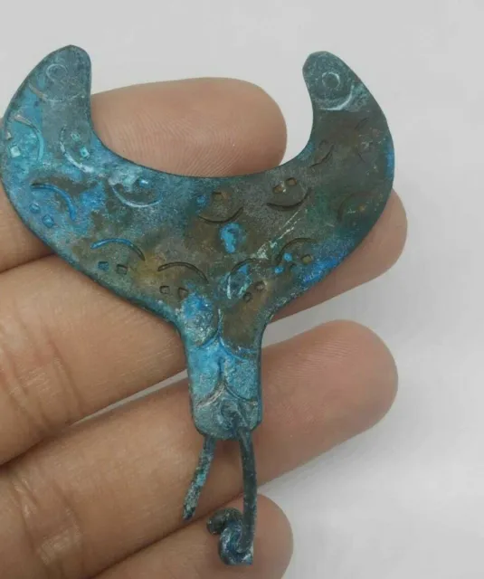 Ancient Viking Bronze Pendant AMULET  RAM GREAT SAVE RARE