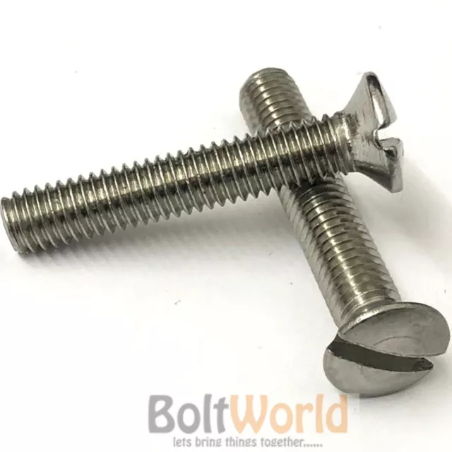 M3 / 3mm A2 STAINLESS STEEL RAISED SLOTTED COUNTERSUNK MACHINE SCREWS, CSK BOLTS