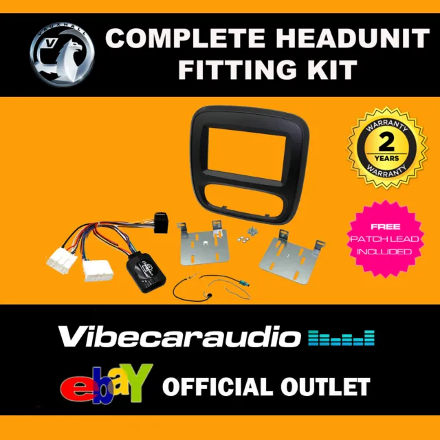 CTKVX37 Vauxhall Vivaro 2015> Double Din Car Stereo Fascia Fitting Kit