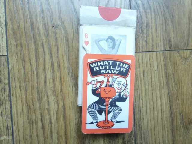 WHAT THE BUTLER Saw pin up/nudes playing cards.1950s/60s. £15.00 ...