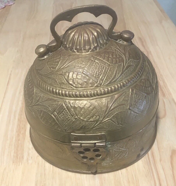 Antique 19th Century Pandan/Betel Nut Box Hand Tooled