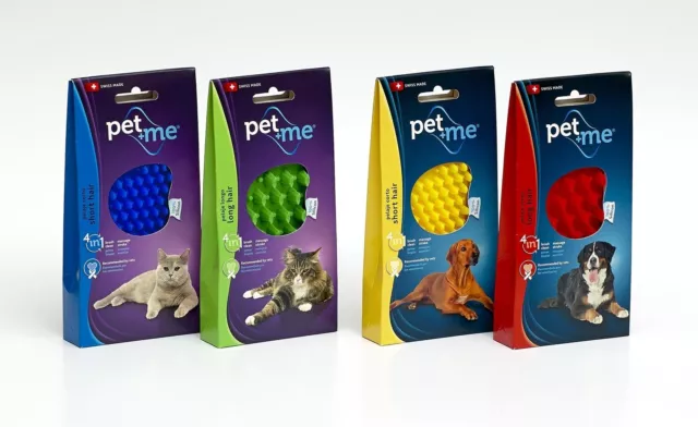 Pet+Me® grooming brushes, cat/dog/rabbit 4 types of brush for different hair