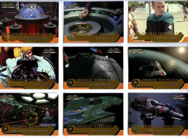 STAR TREK VOYAGER Closer to Home Chase Card Set Advanced Technology At1-9  1999