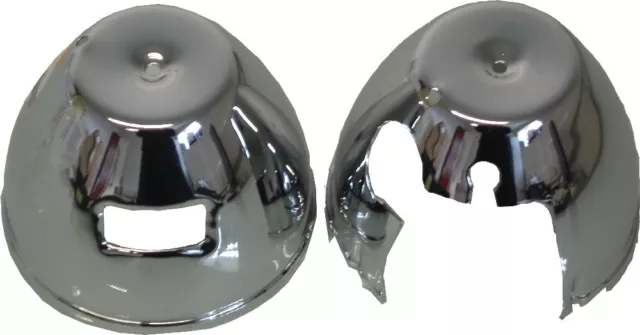 Speedo & Tacho Bottom Clock Covers Chrome Fits Kawasaki Z650 Z900 Pair