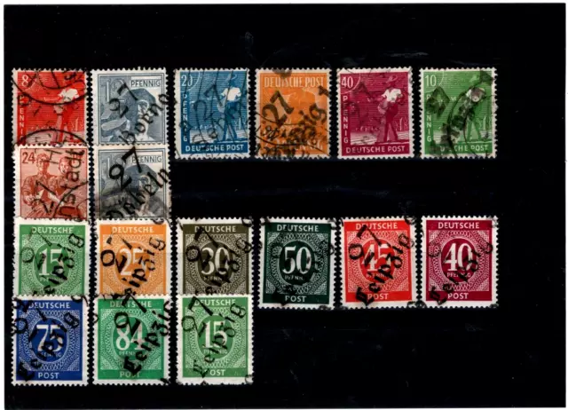SBZ Bezirk 27 ex 166V/181 V O ungepr. + Ziffernmarken ** gepr Böheim FALSCH