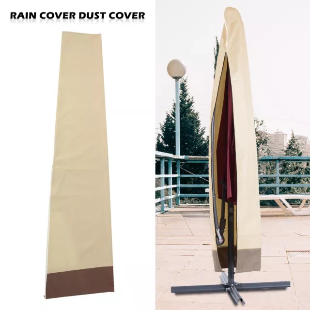Waterproof Parasol Banana Umbrella Cover Cantilever Outdoor Garden Patio Shield