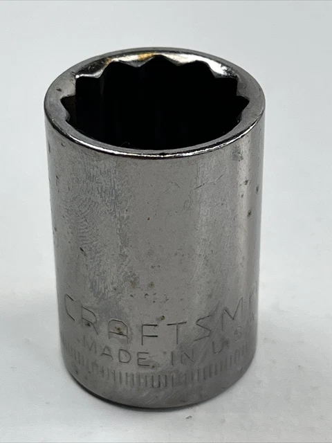 Craftsman 44238 G1  1/2" Drive 19MM 12 Point Shallow Socket Metric USA