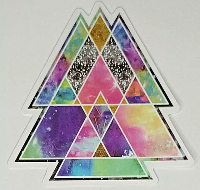Triangles with Multicolor and Patterns Beautiful Unique Sticker Embellishment