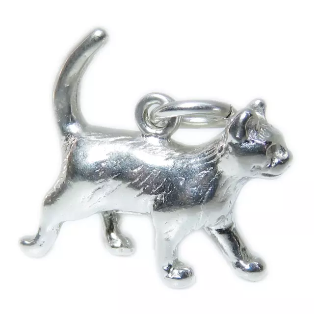 Pussy Cat sterling silver charm .925 x 1 Cats and Kittens charms