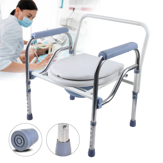 Silla de inodoro plegable silla de noche silla de inodoro asiento para discapacitados embarazada 150kg