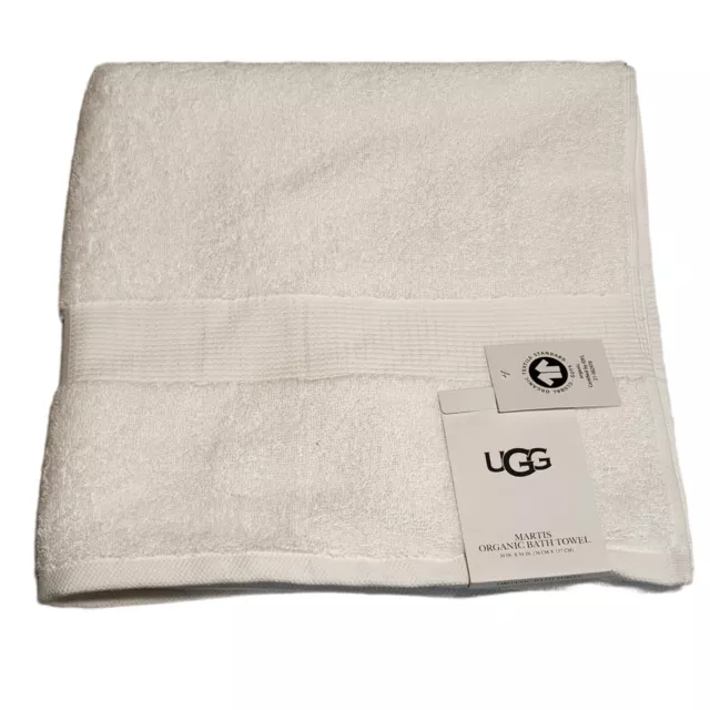 UGG, Bath, Ugg Organic Martis Bath Towel 0 Organic Cotton 30 X 54 Reef  Blue New