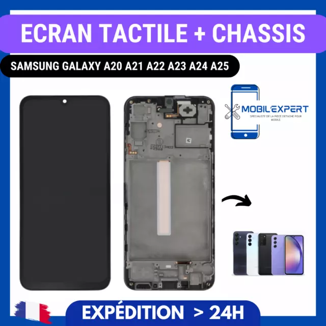 Ecran + Vitre Tactile Sur Chassis Samsung Galaxy A20 A21 A22 A23 A24 A25 4G/5G