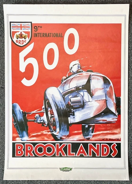Poster Napier Railton, Brooklands BRDC 500, Riproduzione Auto Classiche e Sportive
