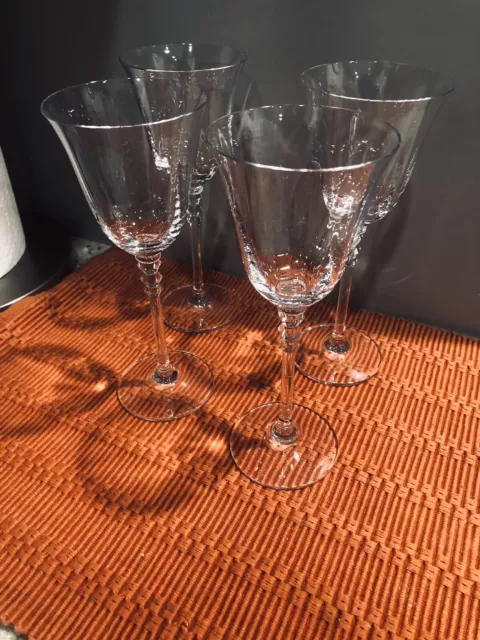 Set of Four Mikasa Sonata Wine Glasses 8" Tall