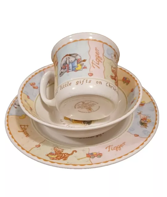 Royal Doulton Winnie The Pooh Christening Collection [Plate. Bowl And Cup Set]