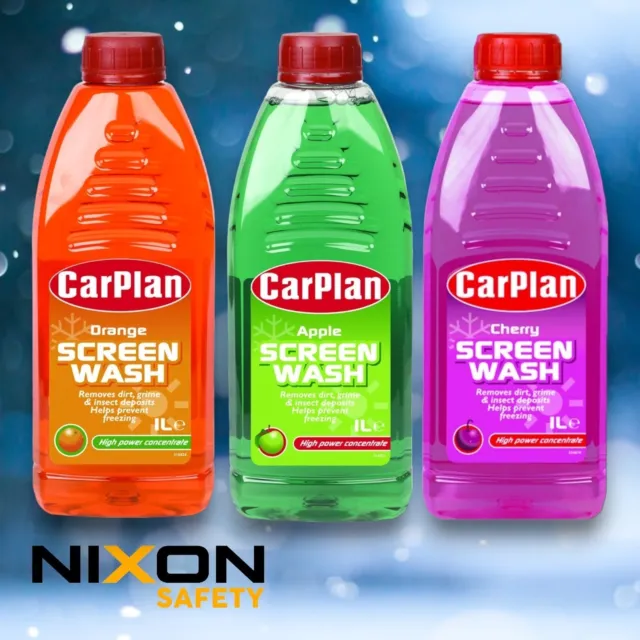 CarPlan Fragranced Concentrated Screenwash 1 Litre - Orange / Cherry / Apple