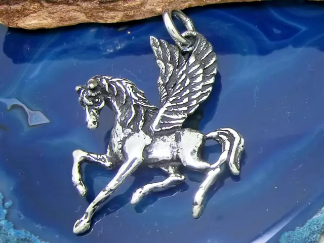 Pegasus Anhänger 925 Sterling Silber geflügeltes Pferd Fabelwesen