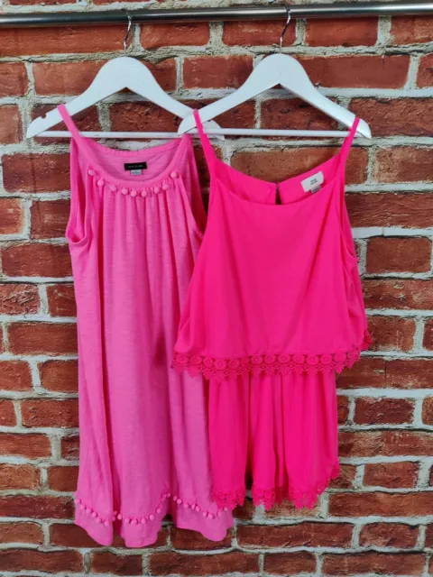 Girls Bundle Age 11-12 Years River Island Pink Summer Set Dress Playsuit 152Cm