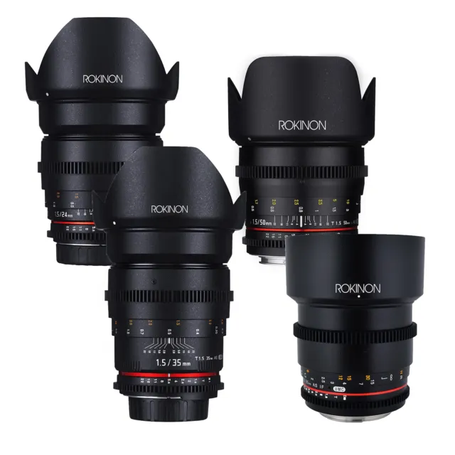 Rokinon Cine DS T1.5 Cine Lens Kit for Canon EF - 50mm + 35mm + 24mm + 85mm