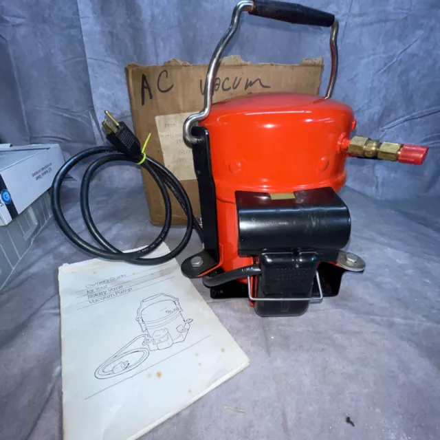 Rotary Vane Vacuum Pump Vintage Brand New W Box & Manual Napa Temp Products
