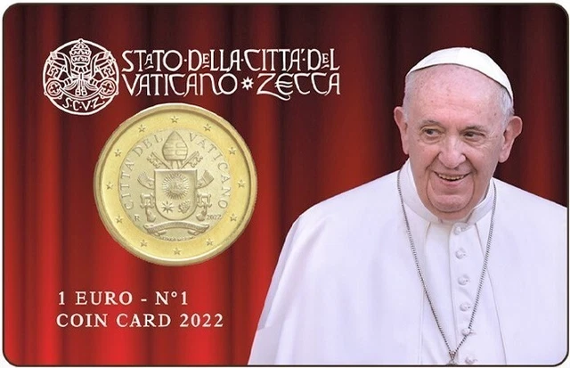 Vatican Coin Card 1 Euro n°1 2022 Armoiries du pape François