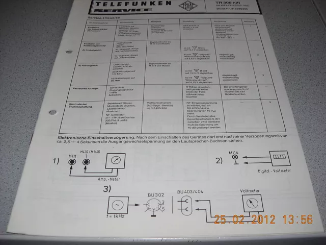 TELEFUNKEN Receiver TR300 HiFi Schaltplan