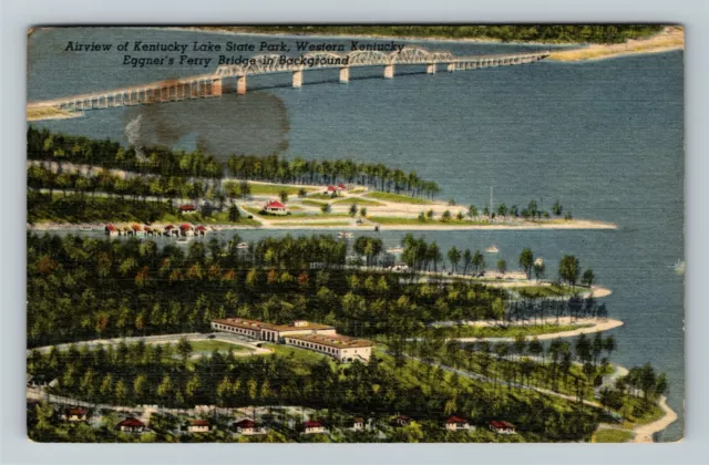 Eggner's Ferry Bridge KY-Kentucky, Aerial View Of KY State Park Vintage Postcard