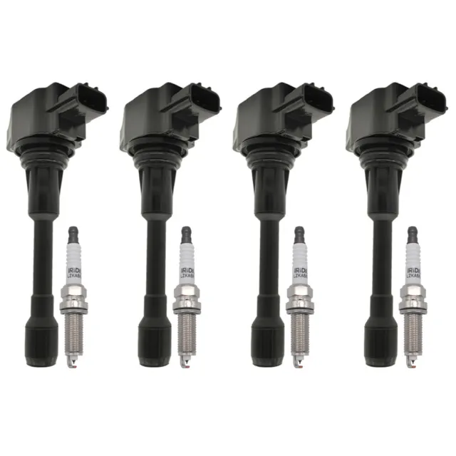 4 Ignition Coil + 4 Spark Plug For Nissan Altima Cube Rogue Infiniti FX50 uf549