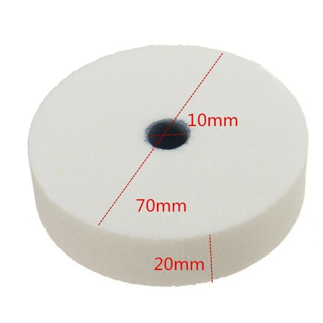 Roue De Polissage En Feutre De Laine 3 Pouces - Beige - Pour Perceuse/meuleuse