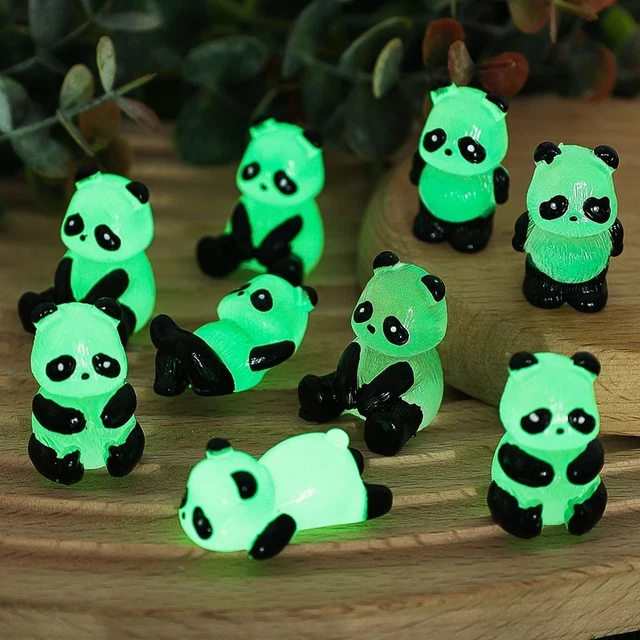 Micro Landscape Ornament Mini Figurines 3D Miniature Panda New Glowing Panda