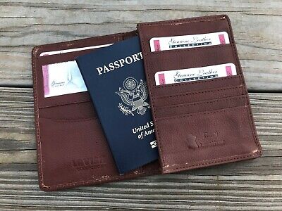 Supreme Leather Passport Cover Brown Handmade Wallet Cover For Passport Bifold