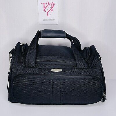 Samsonite Black Travel Bag Duffel Black Carry On Weekender Suitcase Overnight !!