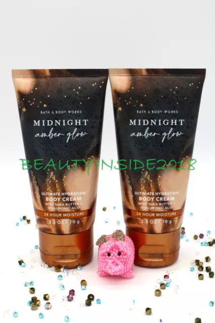 Bath & Body Works Midnight Amber Glow Body Cream Moisturizer Lotion Mini  2.5 NEW